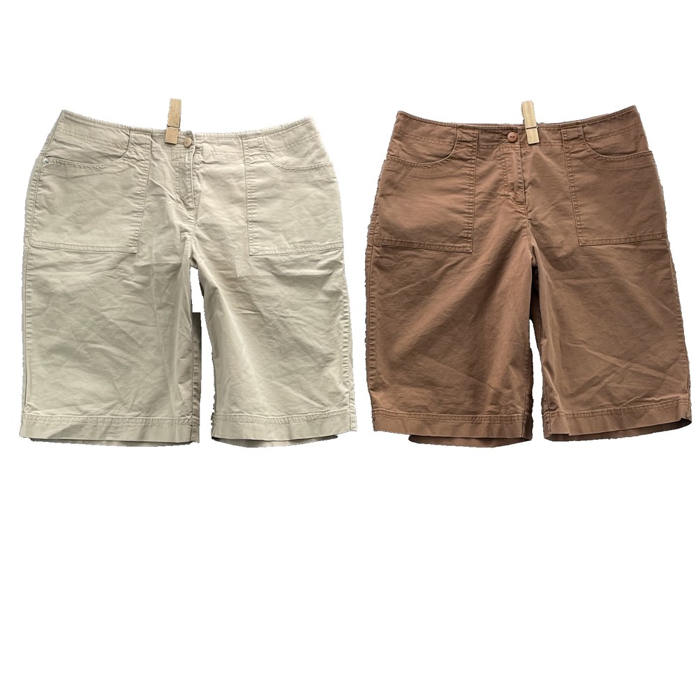 VTG Pendleton Shorts LOT 2 Women 12 Utility Coastal Preppy Academia Outdoor Boho